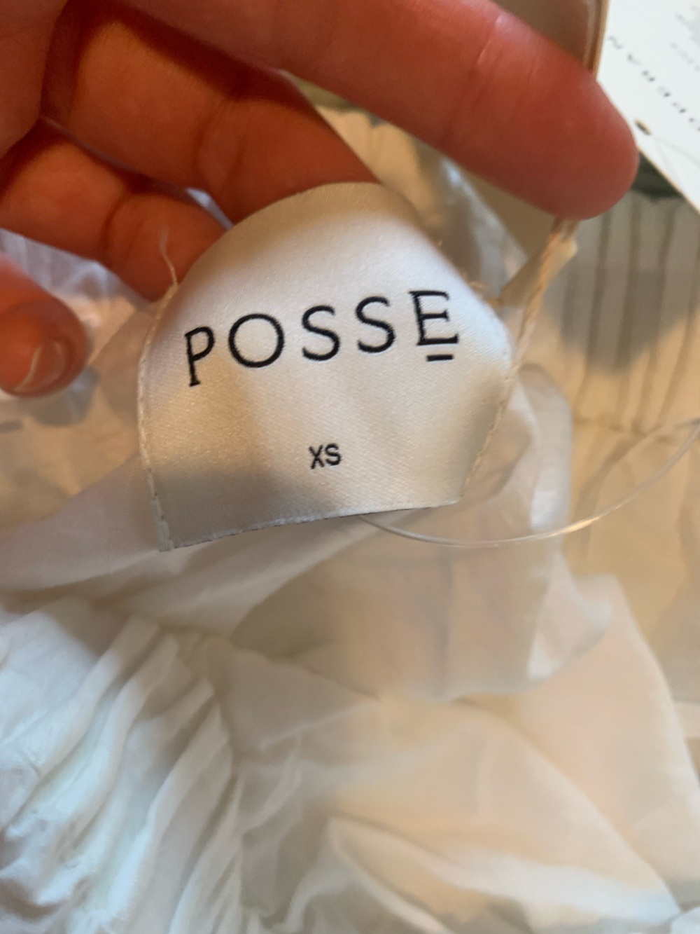 Posse White Satin Label Blouse - Picture 7 of 7